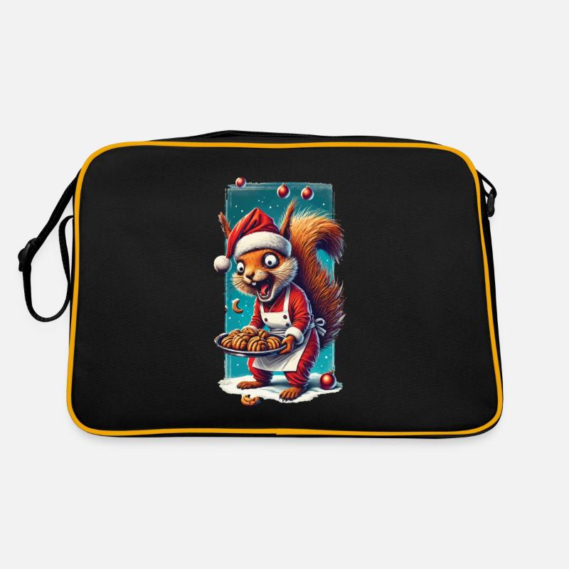 Weihnachtsstress Lustiges Mama Eichhörnchen Retro Tasche