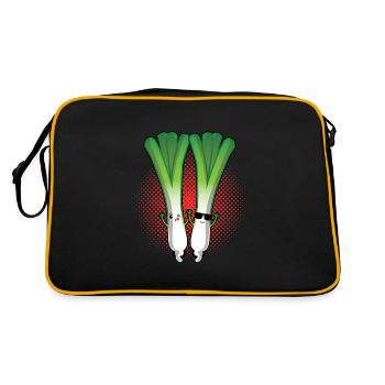 Two sticks of leek - Retro Bag - black/gold - Back