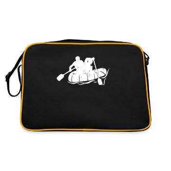 Rafting T-Shirt - Retro Tasche - Schwarz/Gold - Hinten