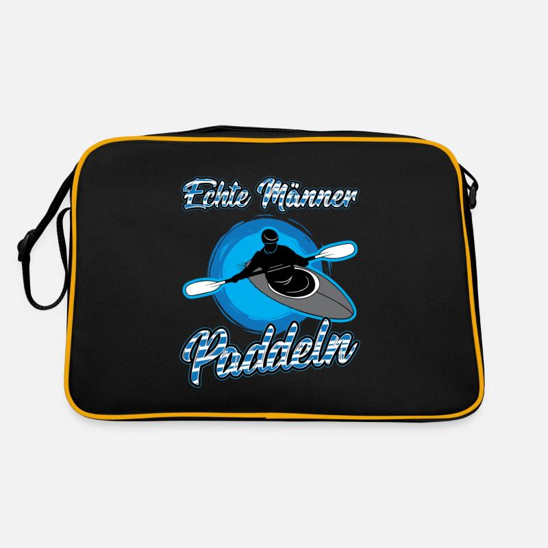 Echte Männer Paddeln Kanu Kajak Retro Tasche