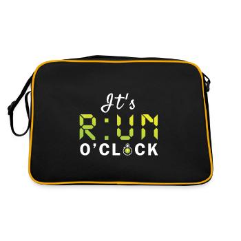 Funny Runner Jogger Running Athletics Run - Retro Bag - black/gold - Back