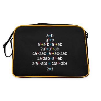 a = b formule d'équation mathématique mathématique algèbre - Sac Retro - noir/or - Dos