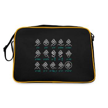 Math math teacher equation graph dance - Retro Bag - black/gold - Back