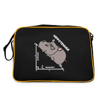 Hypoténuse Hippo Hippopotame Géométrie mathématique - Sac Retro - noir/or - Dos