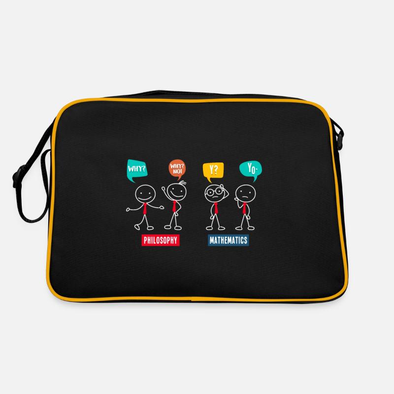 Philosophy vs. Mathematics Math Math Teacher - Retro Bag - black/gold