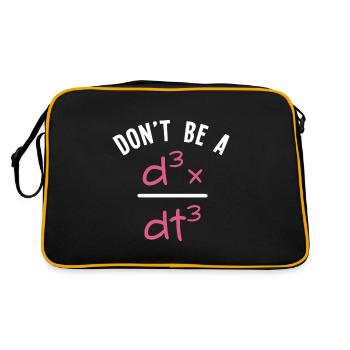 Ne sois pas saccade - prof de maths algèbre - Sac Retro - noir/or - Dos