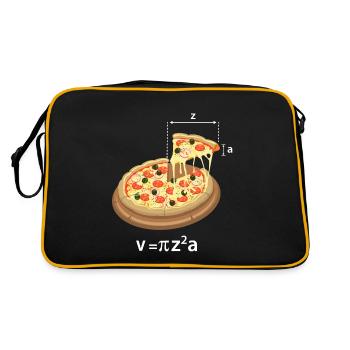 Pi Day Pizza Meme Math Math Teacher Geek - Retro Bag - black/gold - Back