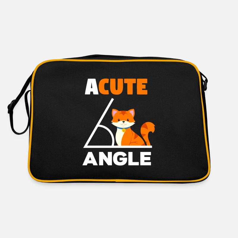 Süßer Winkel Katze Mathe Mathematik Mathelehrer Retro Tasche