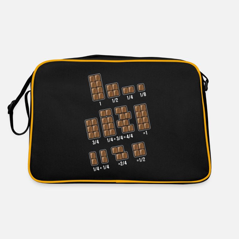Chocolates fraction math mathematics Retro Bag