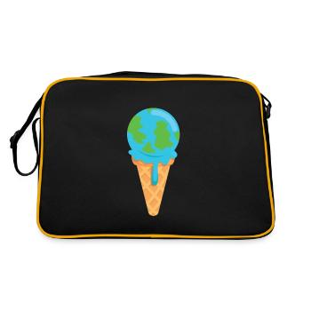 Melt ice earth - Retro Bag - black/gold - Back