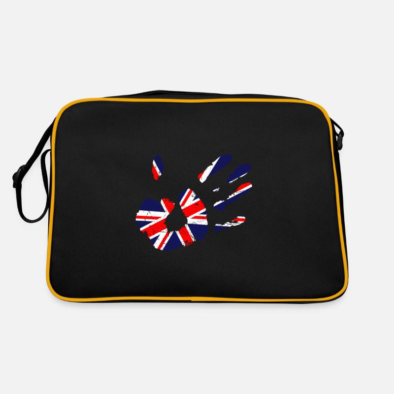 | d’empreinte de main Union Jack | du drapeau britannique Britannique Sac Retro