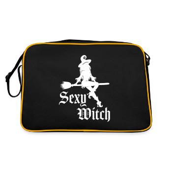 Sexy Hexe - Retro Tasche - Schwarz/Gold - Hinten