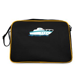 Motor boat design for motor boaters - Retro Bag - black/gold - Back