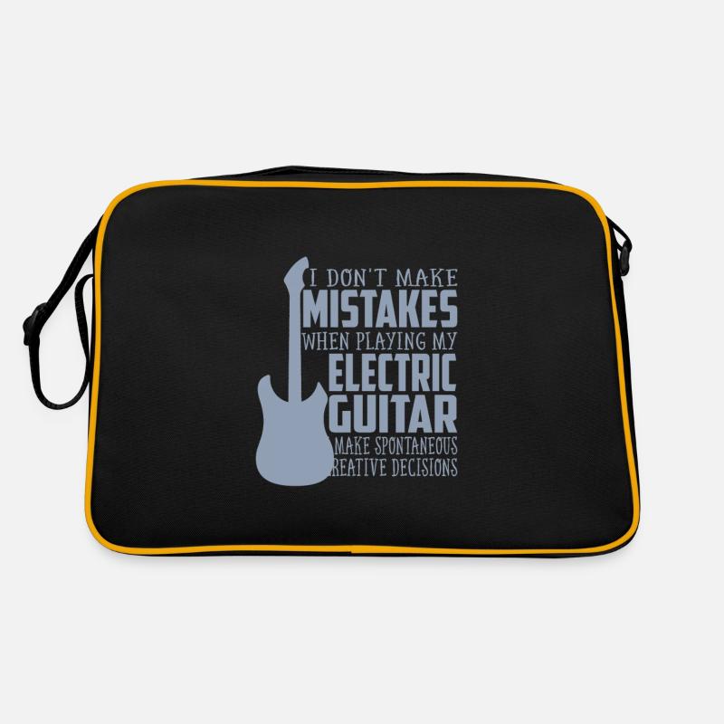 Vater mit E-Gitarre Retro Tasche