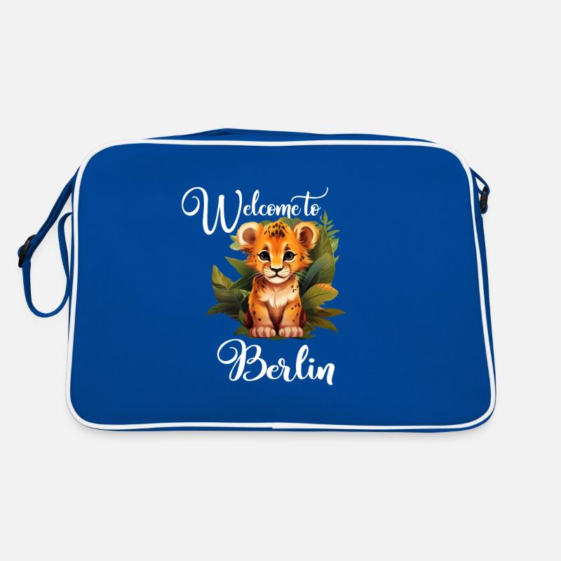 "Welcome to Berlin" Löwe - Stadtleben mit einem Retro Tasche