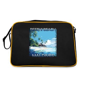Summer fun in the Maldives: Reethi Beach in the - Retro Bag - black/gold - Back