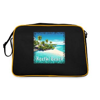 Ambiance estivale aux Maldives: Reethi Beach dans le Gru - Sac Retro - noir/or - Dos
