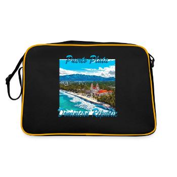 Sommersonne in Puerto Plata: Traumziel - Retro Tasche - Schwarz/Gold - Hinten