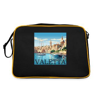Malte Valletta Port Straight Cut Design - Sac Retro - noir/or - Dos