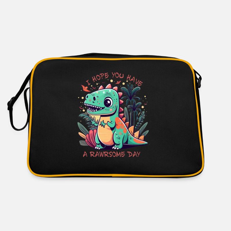 Ich hoffe, du hast einen wilden Tagesdinosaurier Retro Tasche