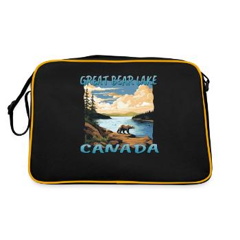 Vacances au Grand Lac de l’Ours, Canada - Sac Retro - noir/or - Dos