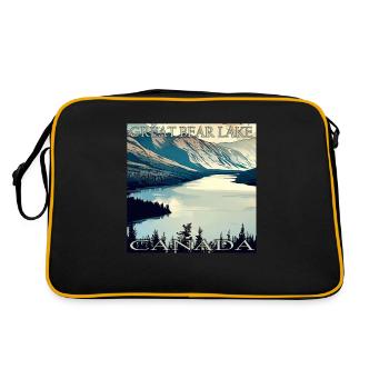Vacances au Grand Lac de l’Ours, Canada - Sac Retro - noir/or - Dos