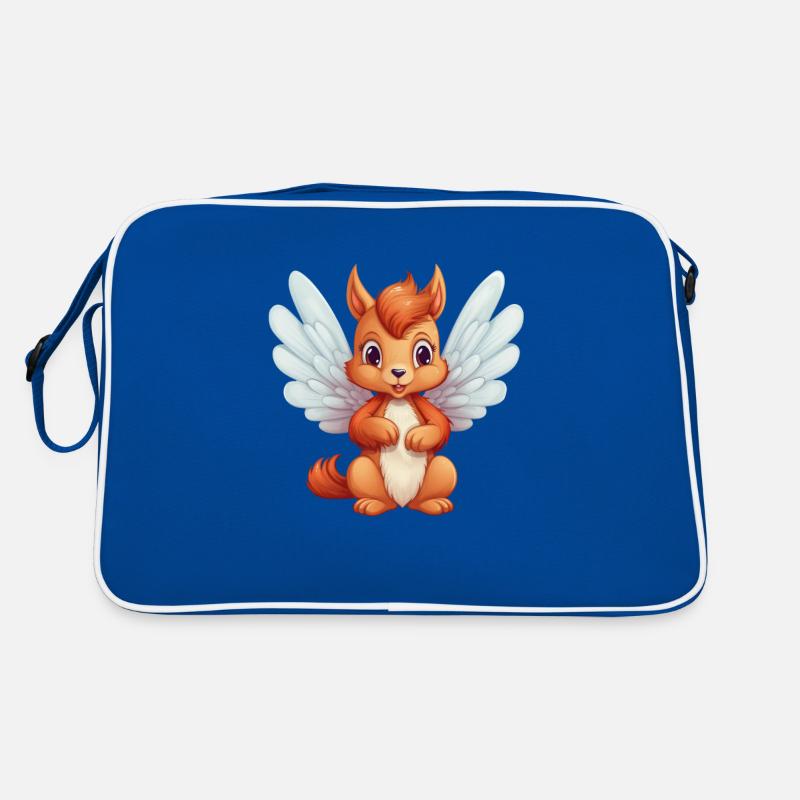 Süßes Eichhörnchen-Engel-Comic Retro Tasche