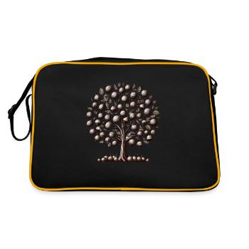 Autumnal chestnut splendour: a tree full of - Retro Bag - black/gold - Back