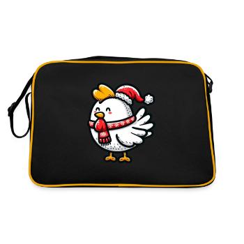 Christmas Chicken: Festive Farm Idyll - Retro Bag - black/gold - Back