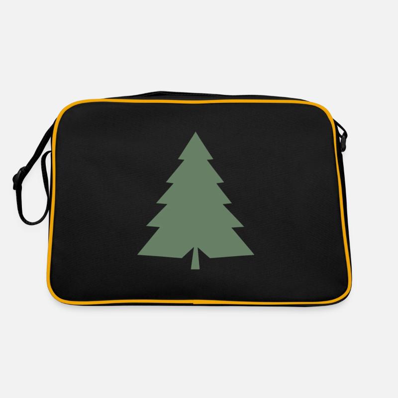 Arbre de Noël vert Silhouette d’arbre de Noël Sac Retro