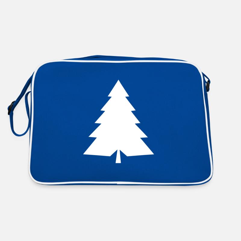 Versatile Magic: White Fir Tree Silhouette Retro Bag