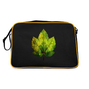 Chestnut magic: tree and leaf in harmony - Retro Bag - black/gold - Back