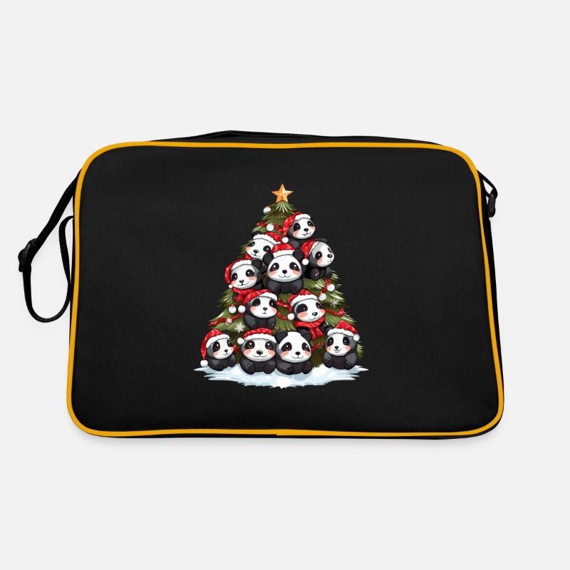 Panda de Noël sapin sapin Sac Retro