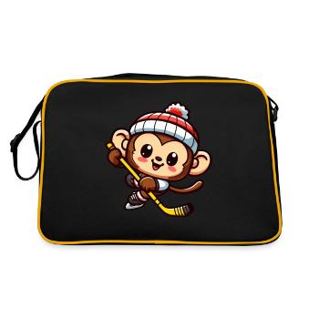 Joueur de hockey sur glace Cool Chimpanzé - Ice Arena Meis - Sac Retro - noir/or - Dos