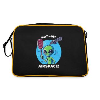 Extraterrestrial Privacy: "Not in my - Retro Bag - black/gold - Back