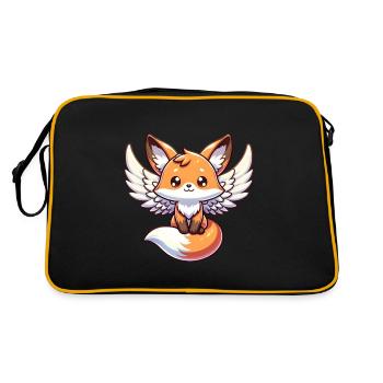 Ange renard roux céleste avec des ailes mystiques - Sac Retro - noir/or - Dos