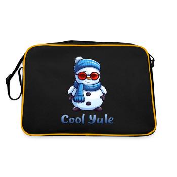 Cool Yule Snowman Winterproof Design - Retro Bag - black/gold - Back