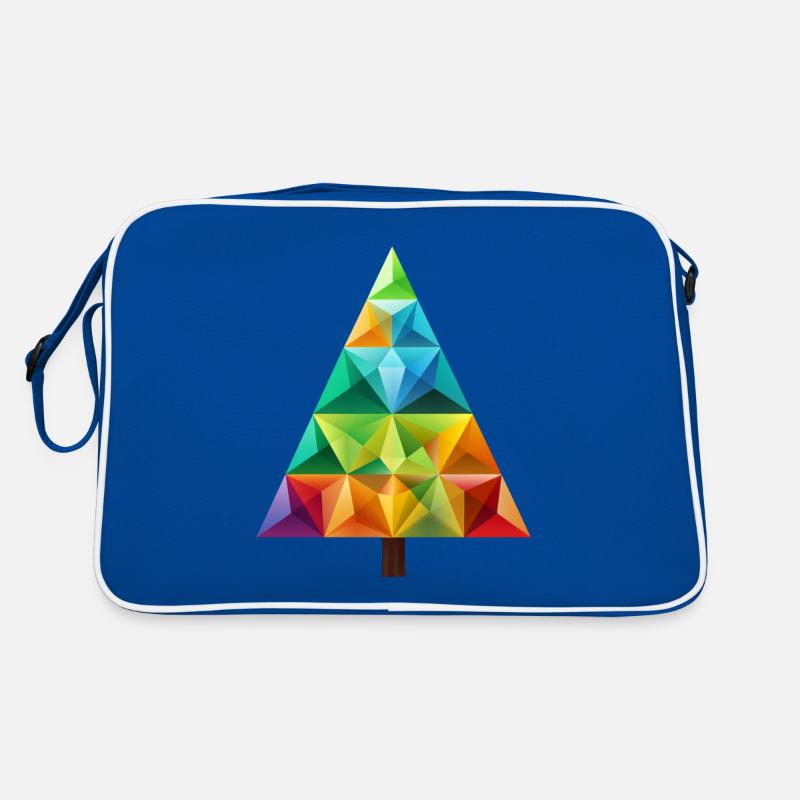Colorful Festive Magic: Rainbow Christmas Tree Retro Bag