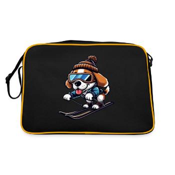 Vacances d’hiver avec poulet au ski - Sac Retro - noir/or - Dos