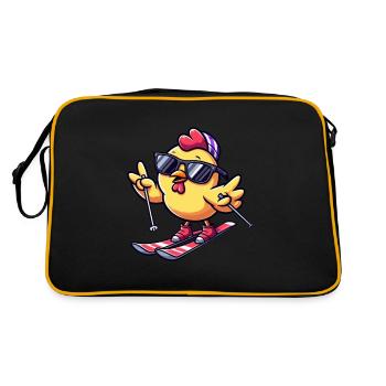 Vacances d’hiver avec poulet au ski - Sac Retro - noir/or - Dos