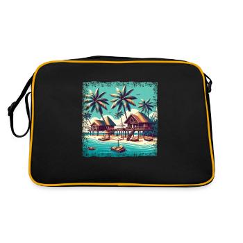 Reethi Beach Maldives Grunge Holidays - Retro Bag - black/gold - Back