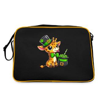 Pizza Kawaii : Danse Salami et Jalapeno - Sac Retro - noir/or - Dos