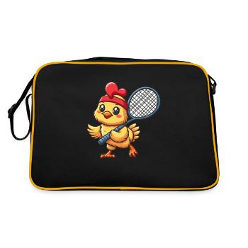 Poulet et poussins de tennis : l’ du club - Sac Retro - noir/or - Dos