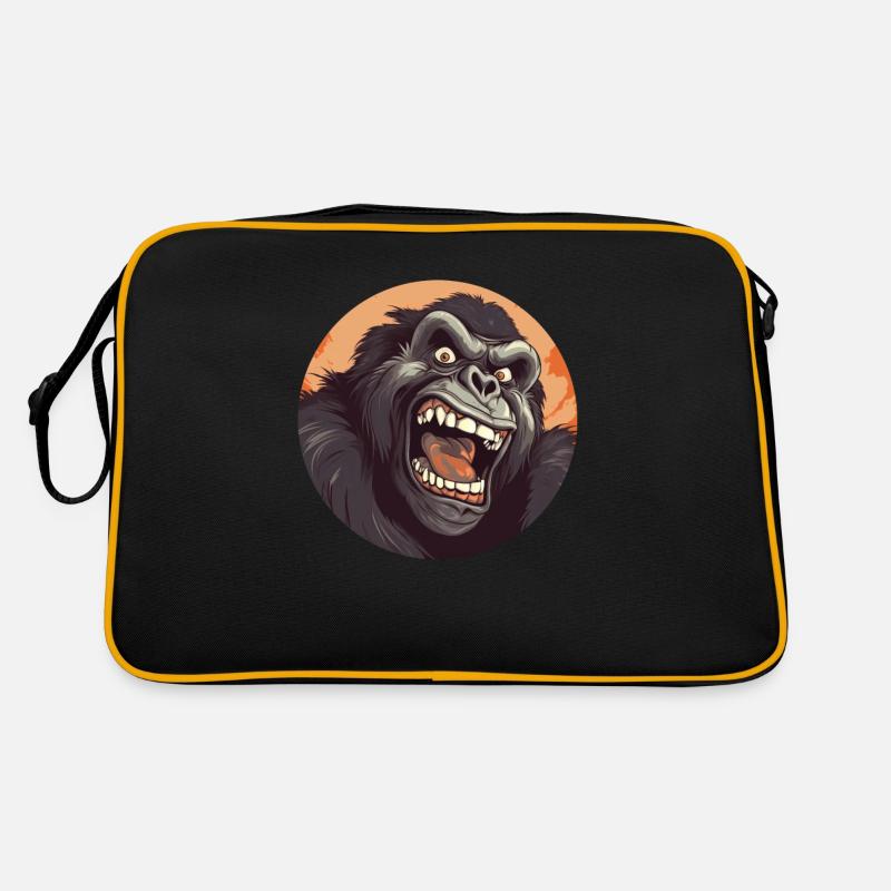 Conception de motifs de singe rugissant de gorille cool Sac Retro