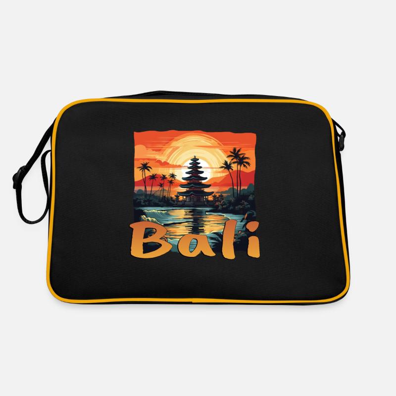 Bali Sunset Pagode Idylle Retro Tasche