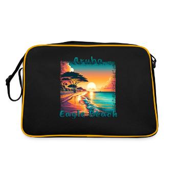 Escapade estivale grunge Eagle Beach Aruba - Sac Retro - noir/or - Dos