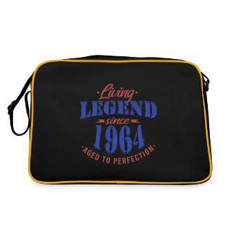 Lebende Legende seit 1964 Geburtstag - Retro Tasche - Schwarz/Gold - Hinten