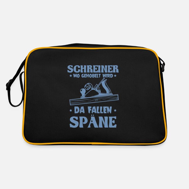 Schreiner wo gehobelt wird da Fallen Späne Retro Tasche
