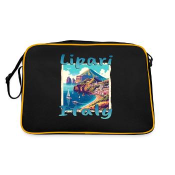 Vacances d’été à Lipari : le rêve insulaire de l’Italie - Sac Retro - noir/or - Dos