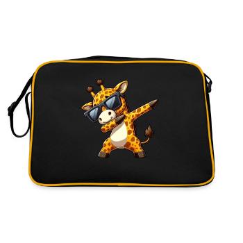 Cool zebra dab : élégant avec des lunettes de soleil - Sac Retro - noir/or - Dos